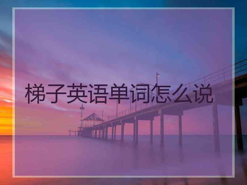 梯子英语单词怎么说