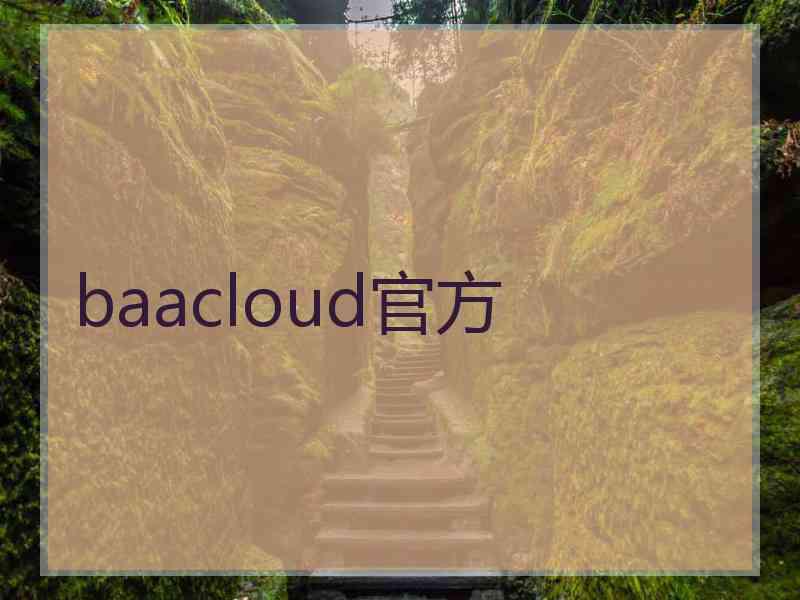 baacloud官方