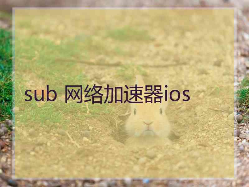 sub 网络加速器ios