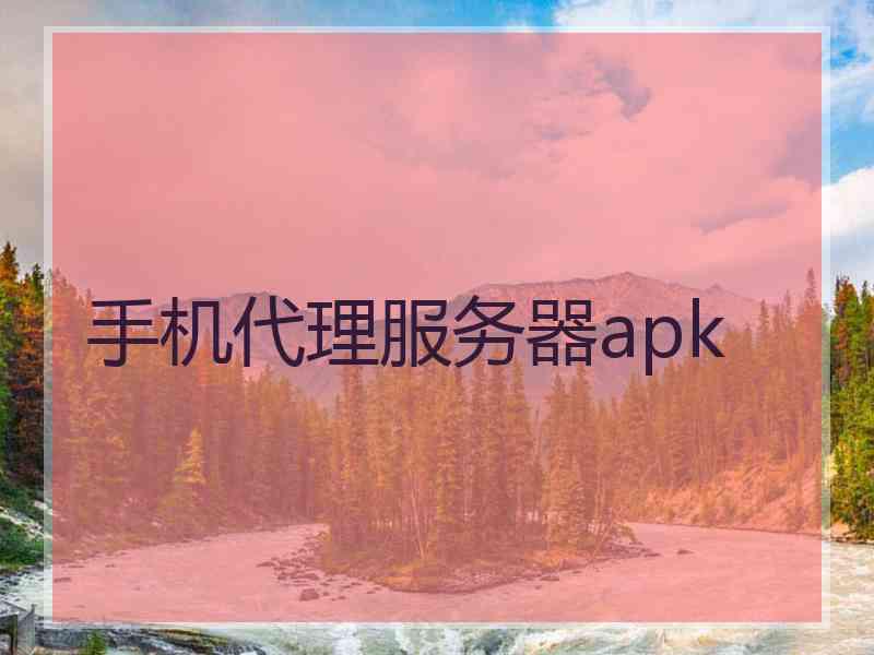 手机代理服务器apk