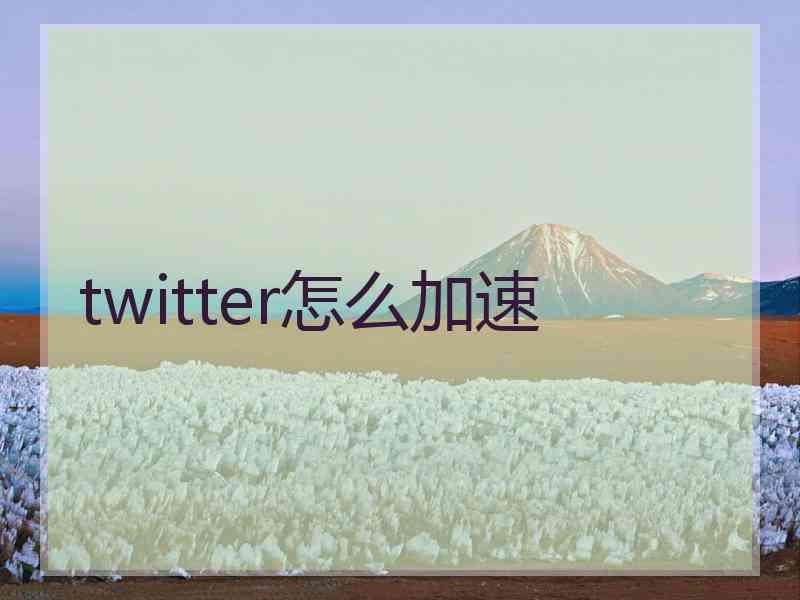 twitter怎么加速