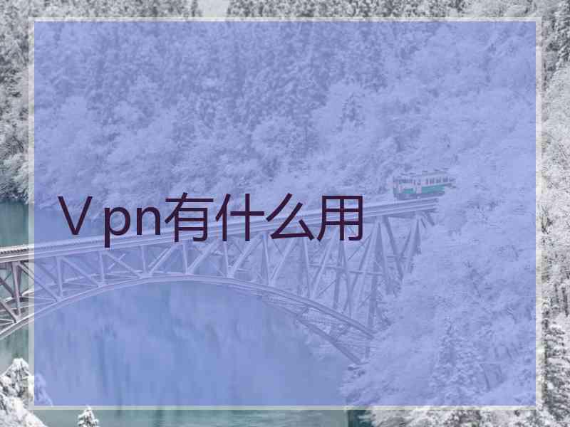 Ⅴpn有什么用