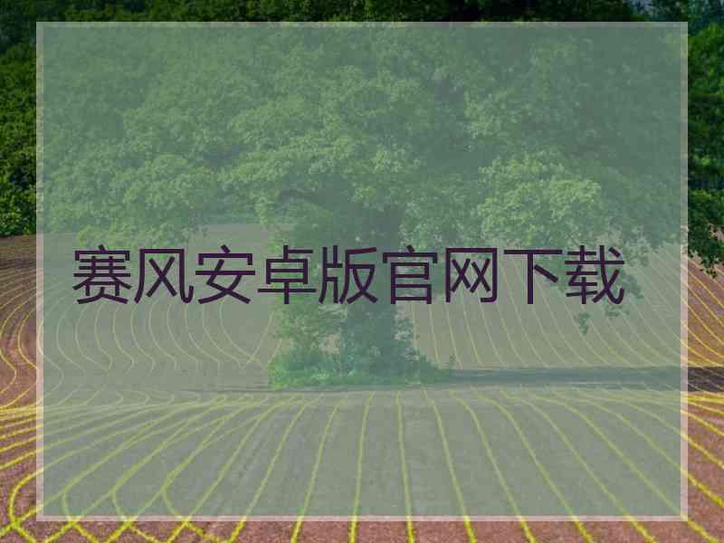 赛风安卓版官网下载