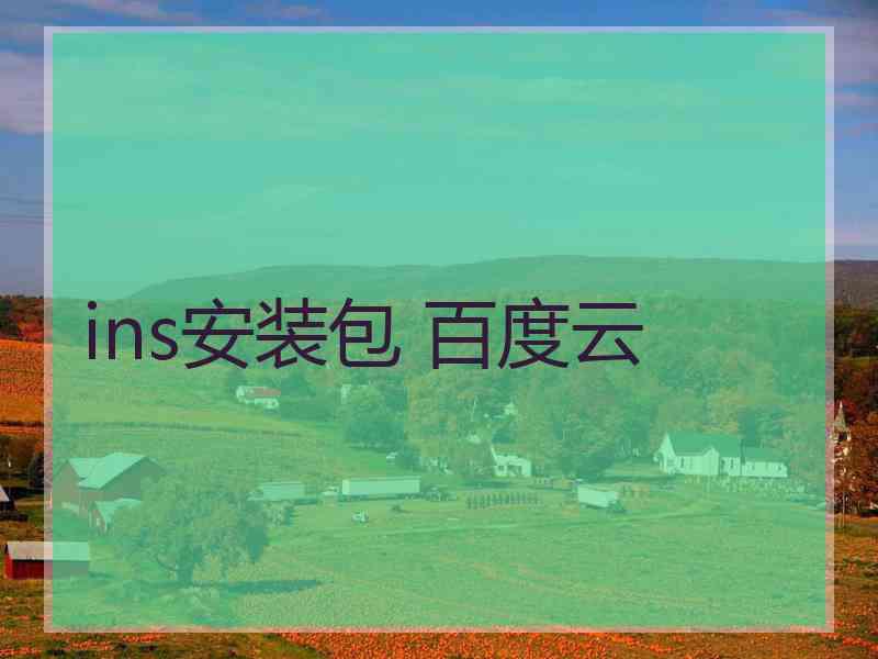 ins安装包 百度云