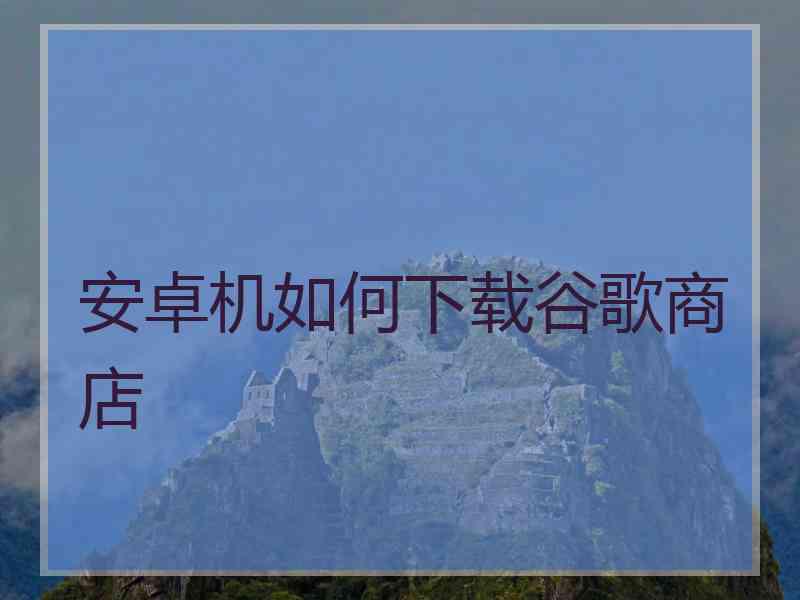 安卓机如何下载谷歌商店