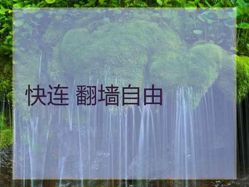 快连 翻墙自由