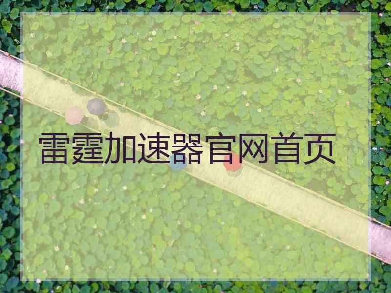 雷霆加速器官网首页