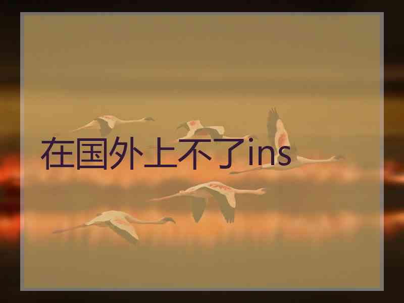 在国外上不了ins