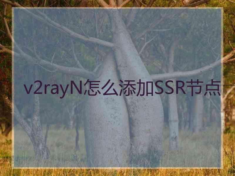 v2rayN怎么添加SSR节点