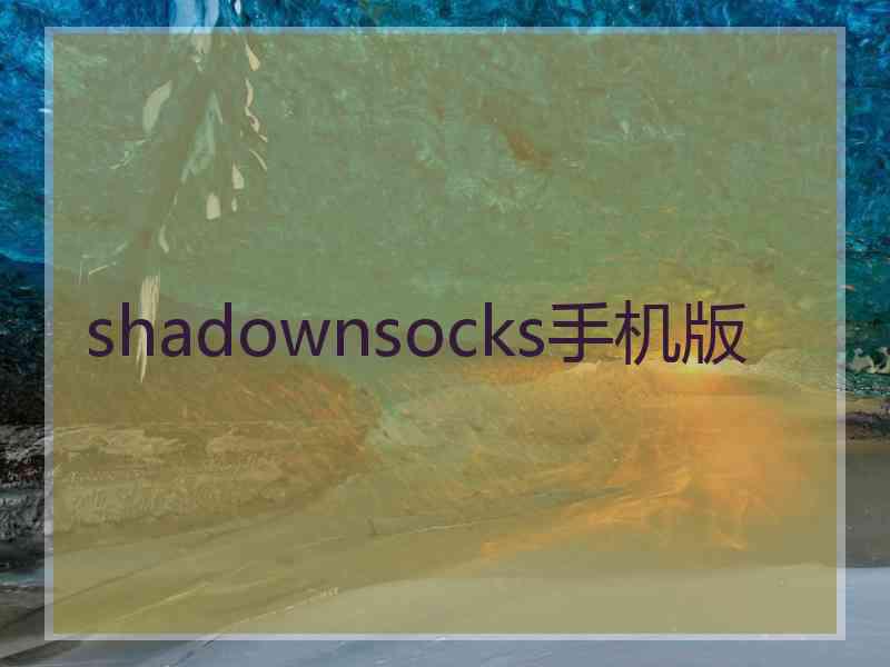 shadownsocks手机版