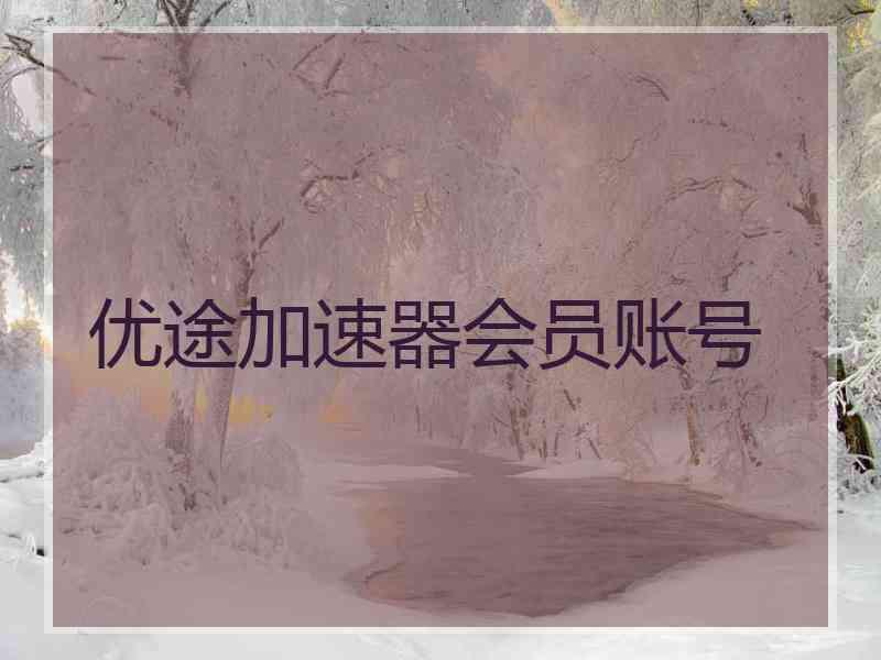 优途加速器会员账号