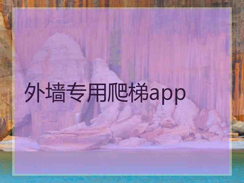 外墙专用爬梯app