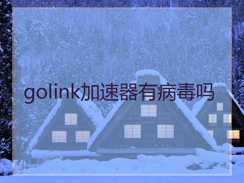 golink加速器有病毒吗