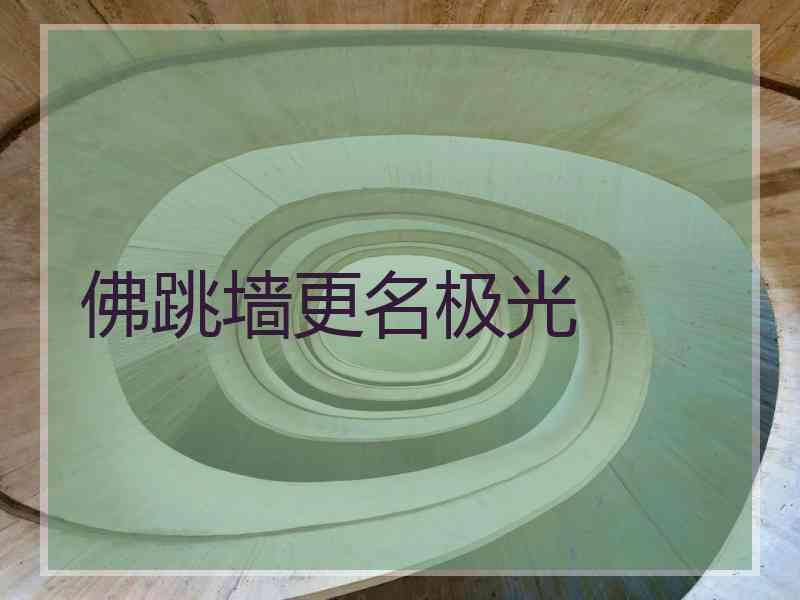 佛跳墙更名极光