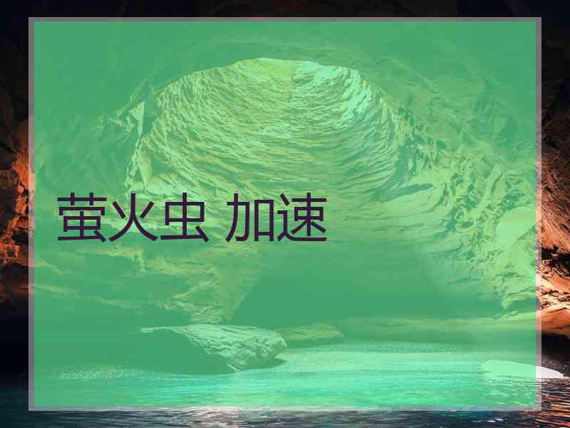 萤火虫 加速