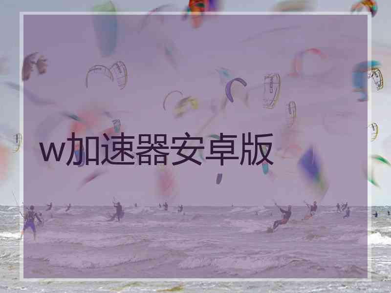 w加速器安卓版