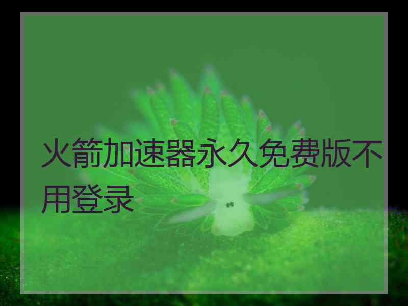 火箭加速器永久免费版不用登录