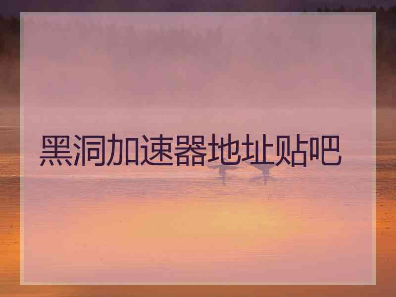 黑洞加速器地址贴吧