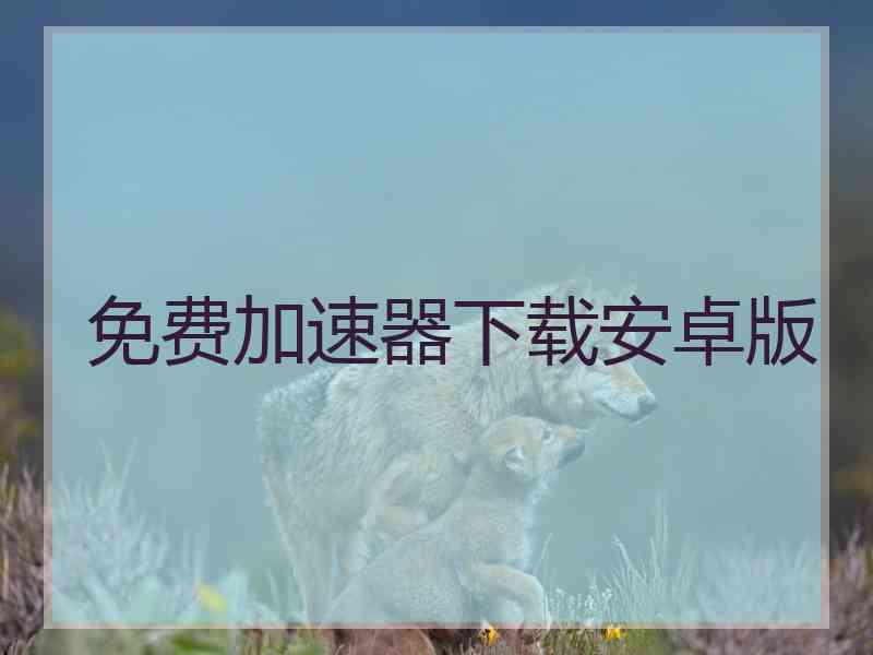 免费加速器下载安卓版
